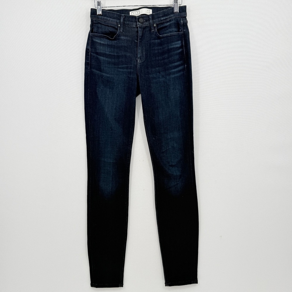 AYR Jac's Skinny Jeans Womens 26 x 30 Dark Wash High Rise Stretch Quiet Luxury